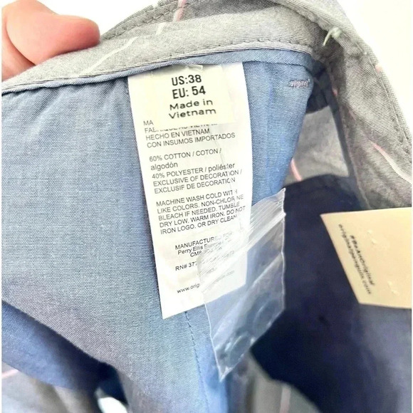 Penguin Slim Fit Gray with Pink Stripes 8" Inseam Shorts Size 38, NWT - Picture 10 of 11